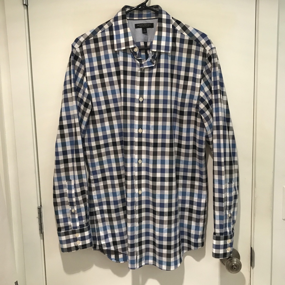 Banana Republic Thick Checkered Button Up